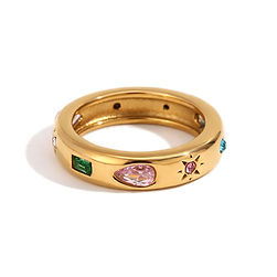 Norva Norva Echo Band 3 Ring gold-plated Australia