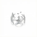 Norva Starfall Ring - shimmering starfish-inspired sterling silver ring, Australia