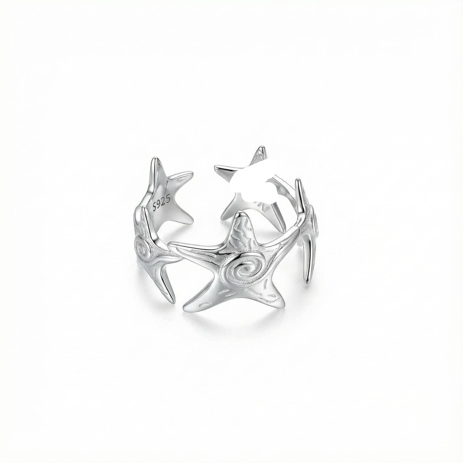 Norva Starfall Ring - shimmering starfish-inspired sterling silver ring, Australia