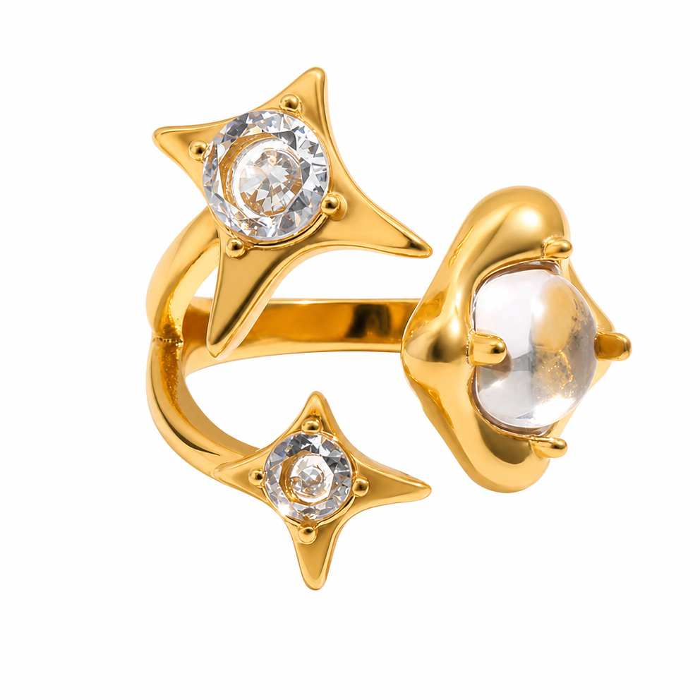 Norva Norva Celeste Star Ring Rings gold-plated Australia